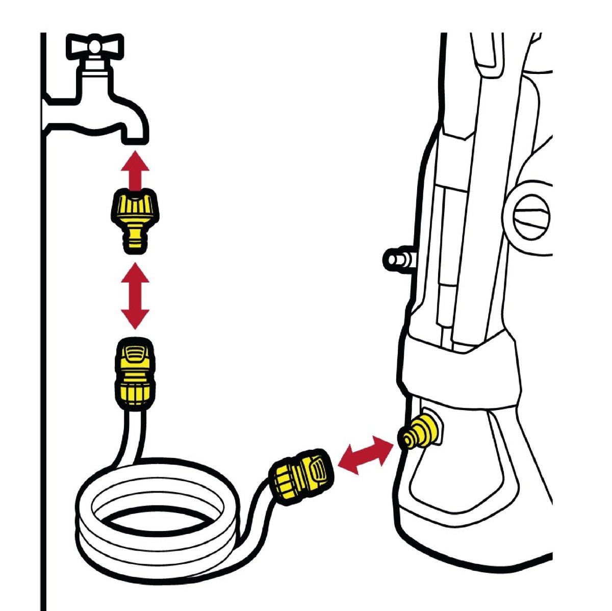 Adaptador de grifo de dos tamaños: G1 con pieza reductora G ¾ - KÄRCHER SHOPACCESORIOS