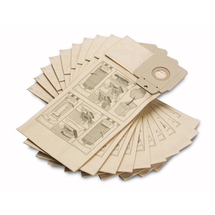 Bolsas de filtro de papel, 10 x , CV 30/1, CV 38/1, CV 38/2, CV 48/2 - KÄRCHER SHOP