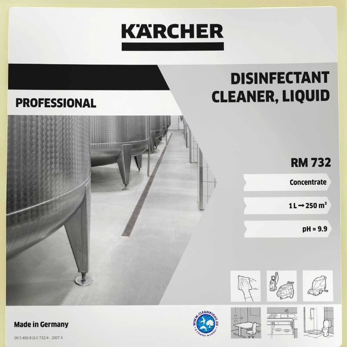 Limpiador desinfectante RM 732 5 Litros - KÄRCHER SHOPdeter